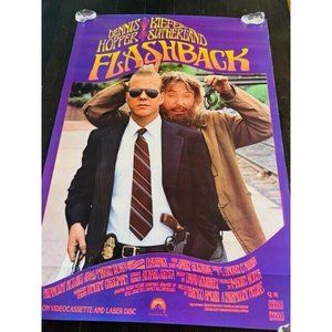 Movie Theater Cinema Poster Lobby Card vtg 1989 Flashback Dennis Hopper Kiefer